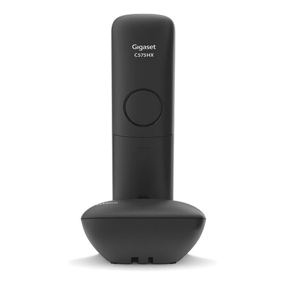 GIGASET C575HX schwarz 5.8 cm 2.2 Zoll TFT Farbdisplay Freisprechen Telefonbuch HD Voice fr DECT Basisstationen und Router