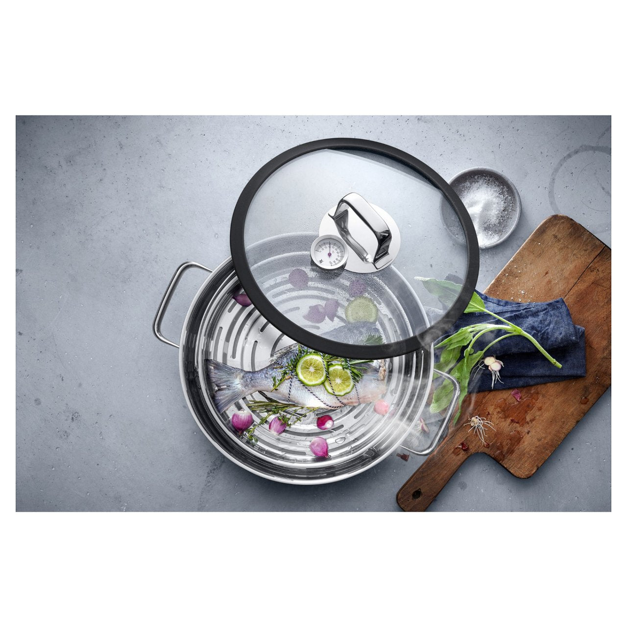 WMF Vitalis Dampfgarer mit Glasdeckel 28cm