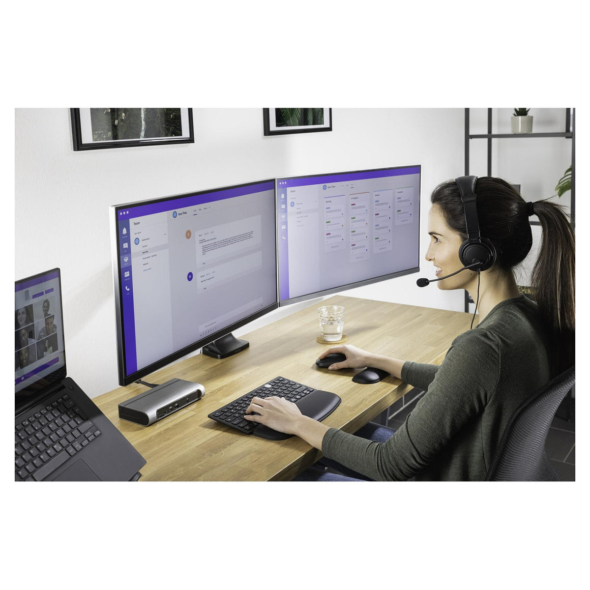 Kensington Headset Hi-Fi mit Mikrofon. USB-C schwarz