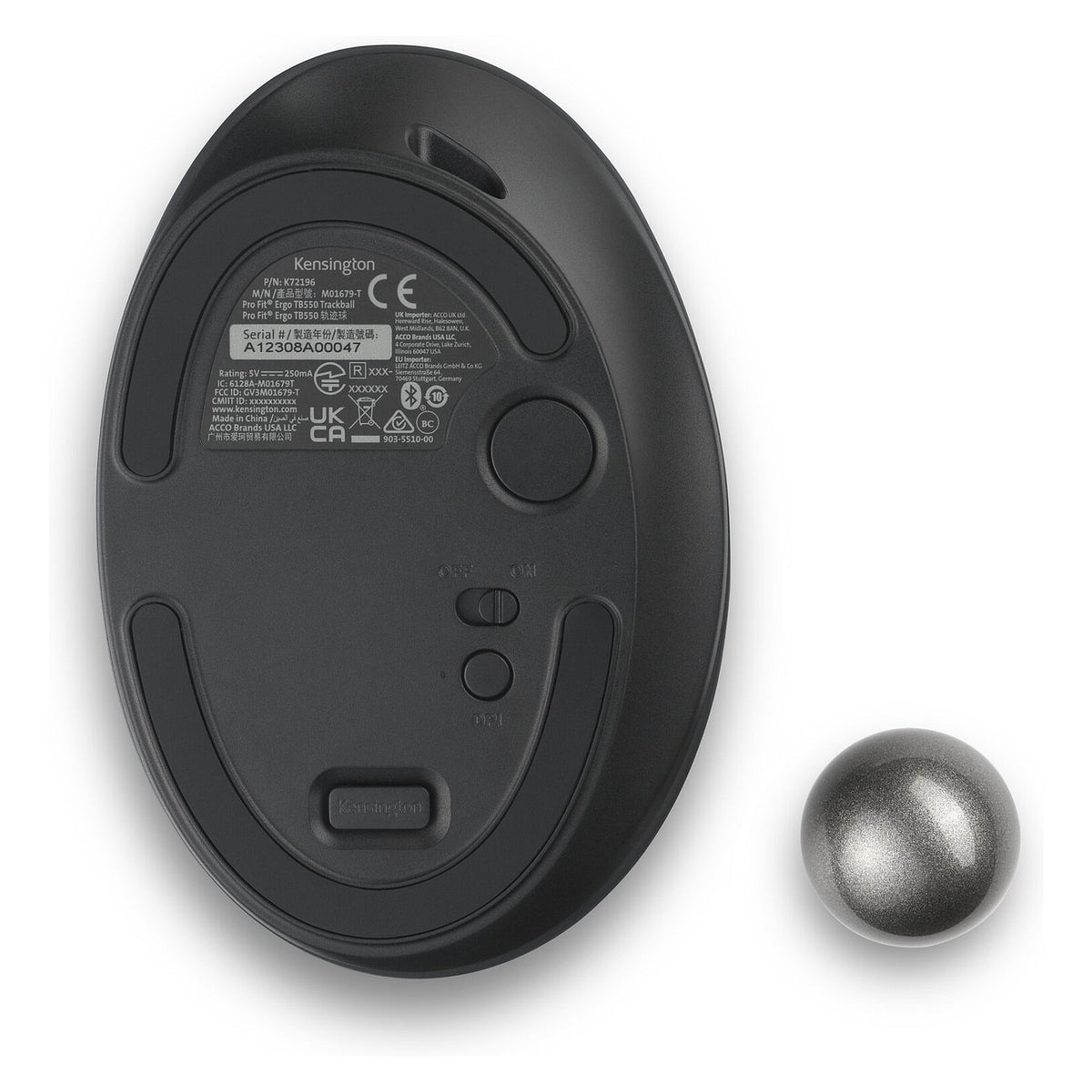 Kensington Trackball Pro Fit Ergo TB550