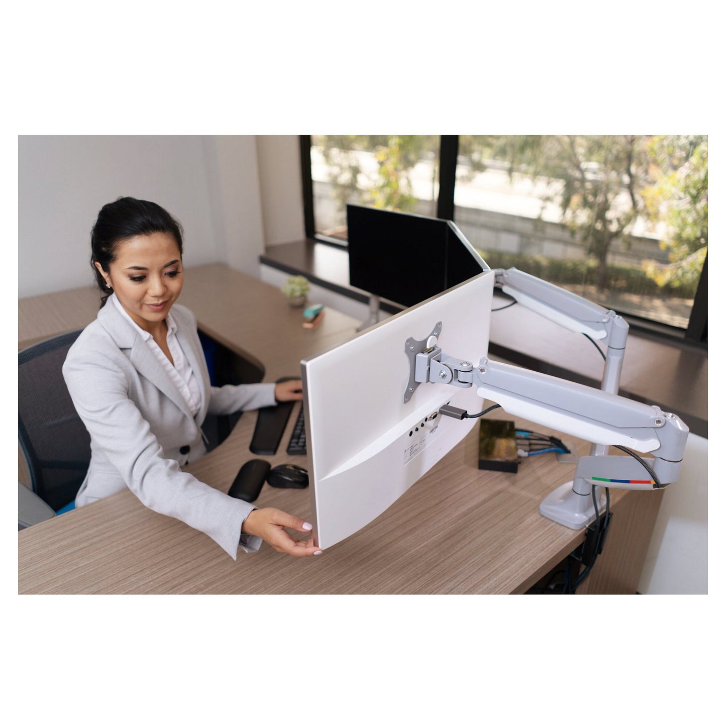 Kensington Monitorarm 13-32".2TFT.6Gel.max.9kg.grau SmartFit