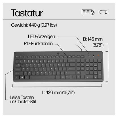 HP 150 WIRED MOUSE AND KEYBOARD