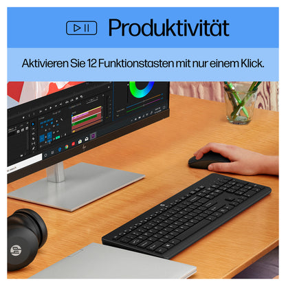 HP Tastatur 230 Wireless Tastatur USB-A Schwarz