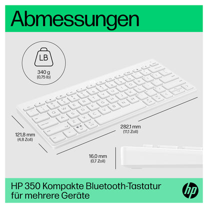 HP 350 Compact Multi-Device Bluetooth Weiß