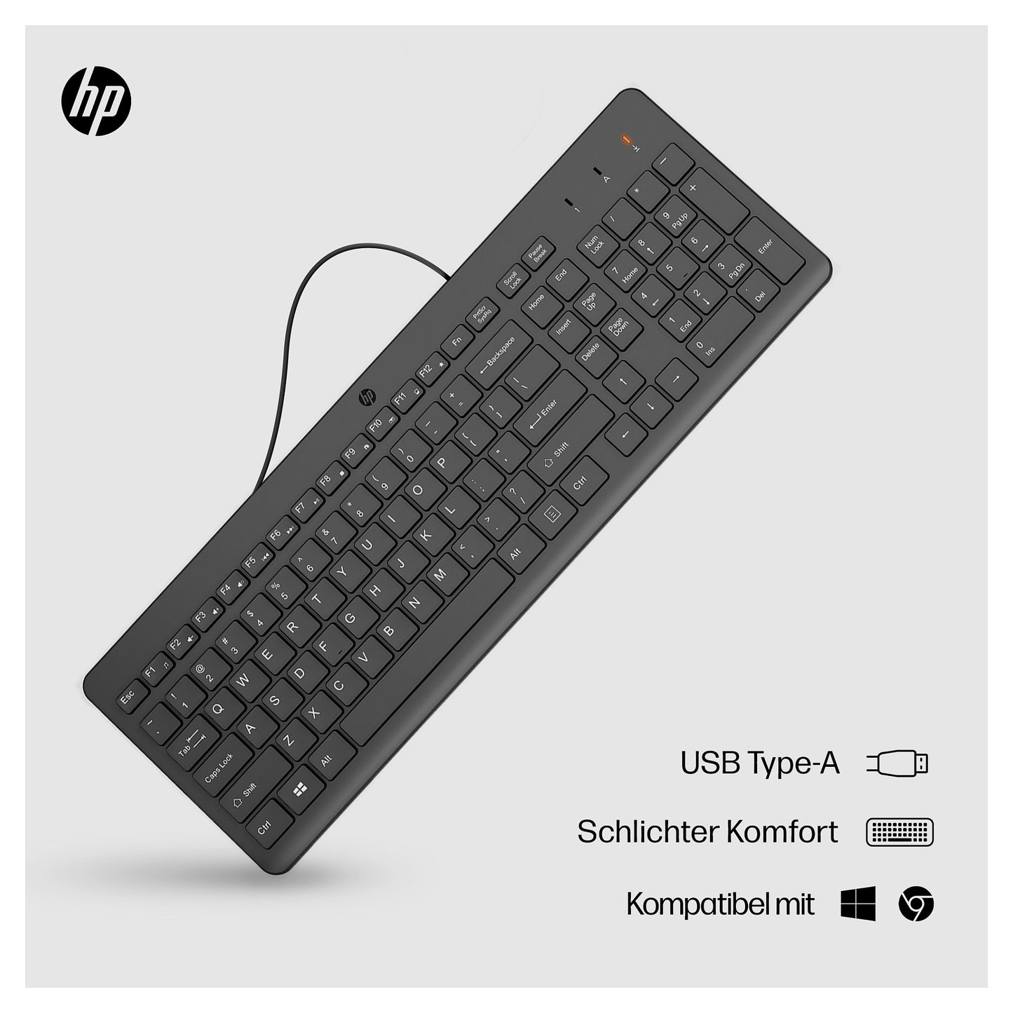 HP 150 Kabelgebunden USB-A deutsch Schwarz