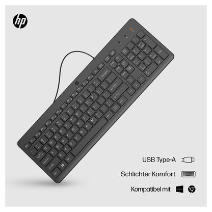 HP 150 Kabelgebunden USB-A deutsch Schwarz
