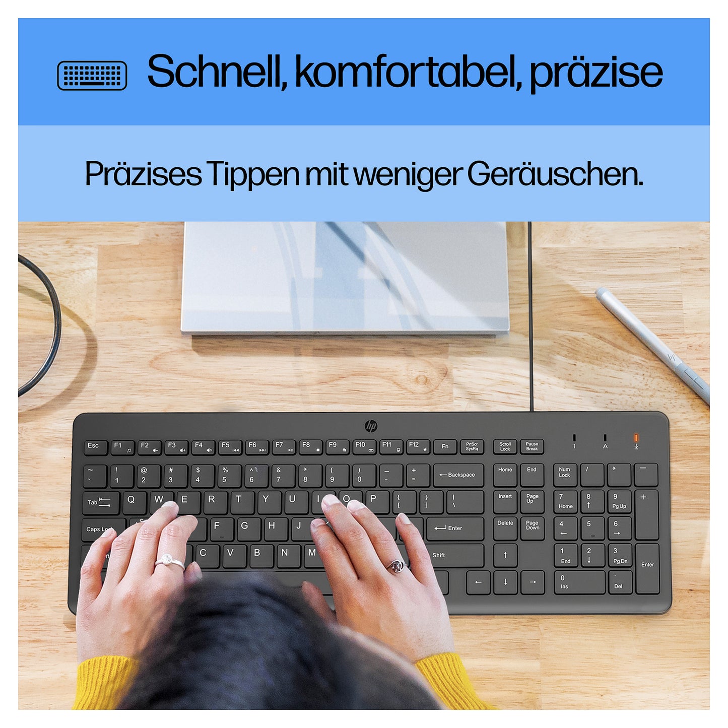 HP 150 Kabelgebunden USB-A deutsch Schwarz