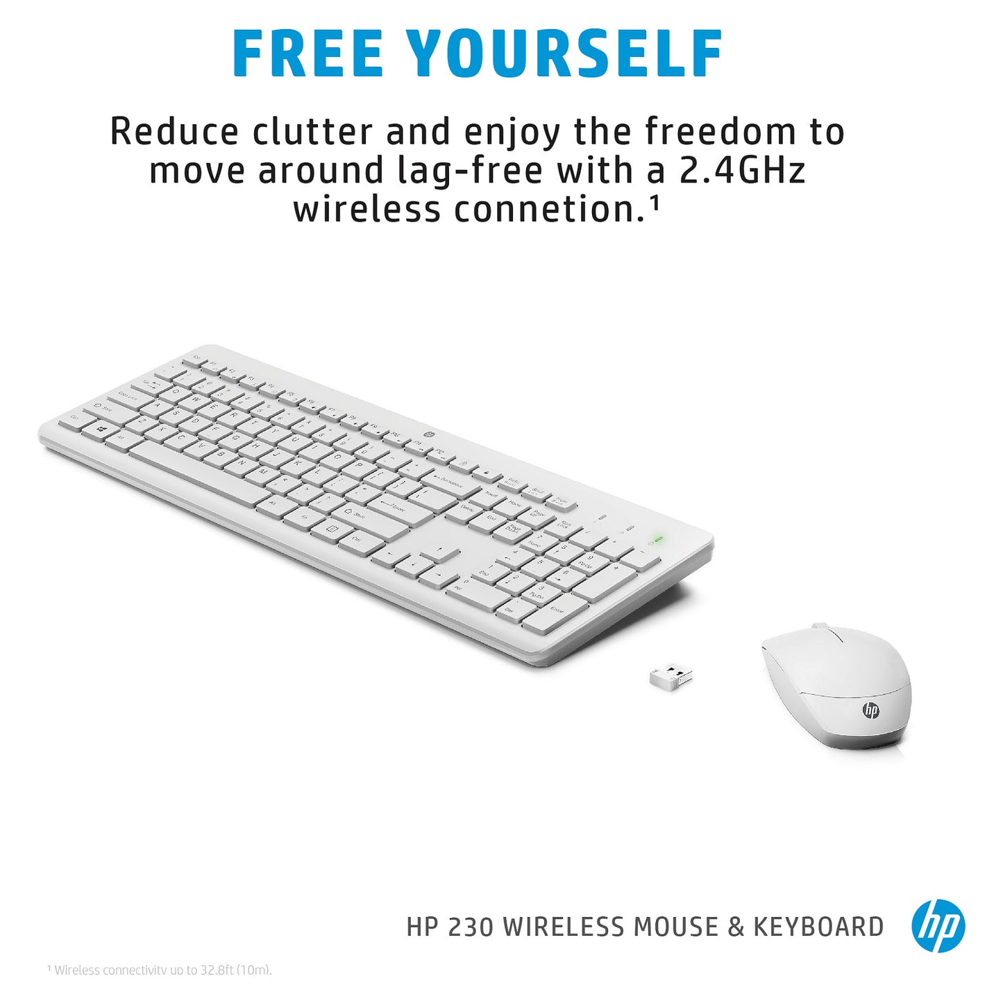 HP Tastatur+Maus 230 Kabellos Weiß Deutsch