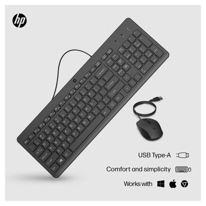 HP 150 Wired Mouse and Keyboard Combination (P)