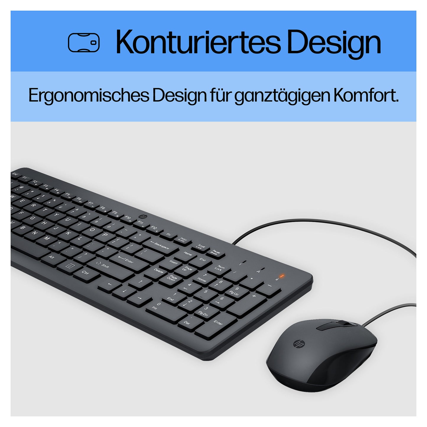 HP 150 Wired Mouse and Keyboard Combination (P)
