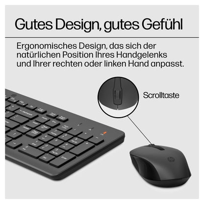 HP 330 Tastatur-Maus-Set kabellos schwarz