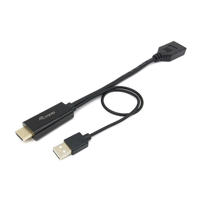 Equip HDMI Adapter Displayport St/Bu 0.15m 4K/60Hz sw