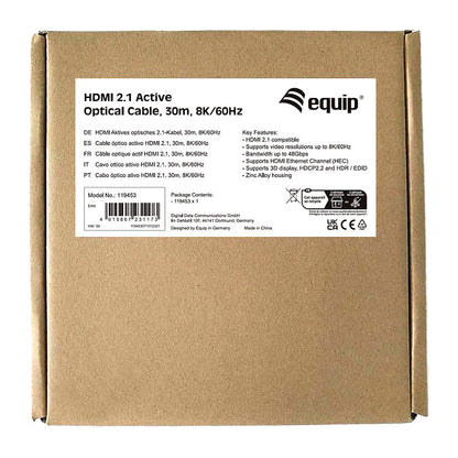 Equip HDMI UHS Ethernet 2.1 A-A St/St 30.0m 8K60Hz HDR sw