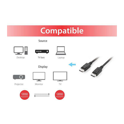 Equip DisplayPort 1.2 St/St 5.00m 4K/60Hz komp.HDCP schwarz Polybeutel