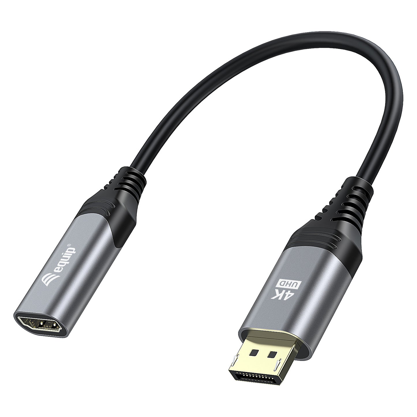 Equip Displayport->HDMI Adapter 1.2 St/Bu 4K/60Hz grau