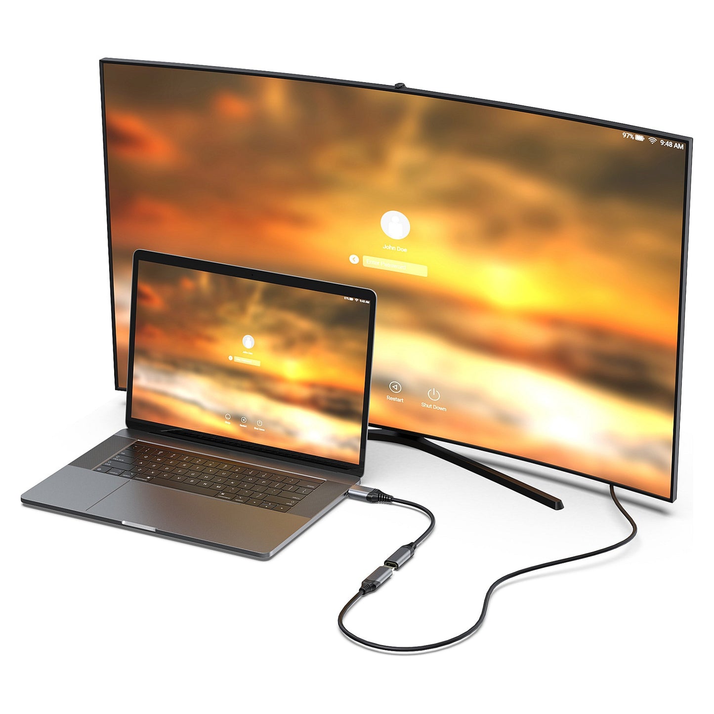 Equip Displayport->HDMI Adapter 1.2 St/Bu 4K/60Hz grau