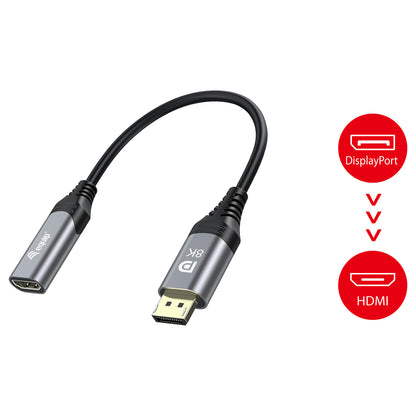 Equip Displayport->HDMI Adapter 1.4 St/Bu 8K/60Hz grau