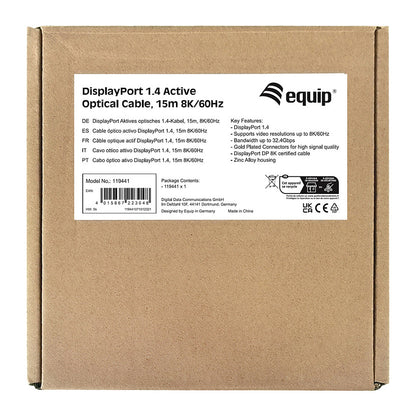 Equip DisplayPort 1.4 St/St15.00m 8K/60Hz komp.HDCP schwarz