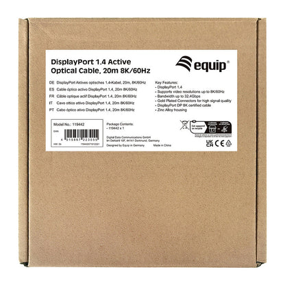 Equip DisplayPort 1.4 St/St20.00m 8K/60Hz komp.HDCP schwarz