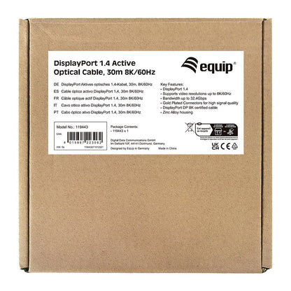 Equip DisplayPort 1.4 St/St30.00m 8K/60Hz komp.HDCP schwarz
