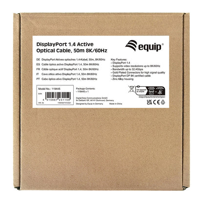 Equip DisplayPort 1.4 St/St50.00m 8K/60Hz komp.HDCP schwarz