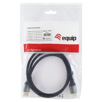 Equip DisplayPort 2.1 St/St 1.00m16K/60Hz komp.HDCP Alum. gr