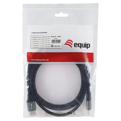 Equip DisplayPort 2.1 St/St 2.00m16K/60Hz komp.HDCP Alum. gr