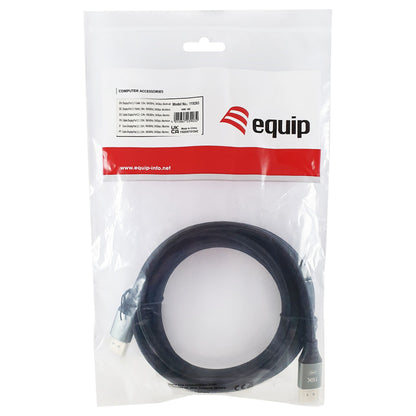 Equip DisplayPort 2.1 St/St 3.00m16K/60Hz komp.HDCP Alum. gr