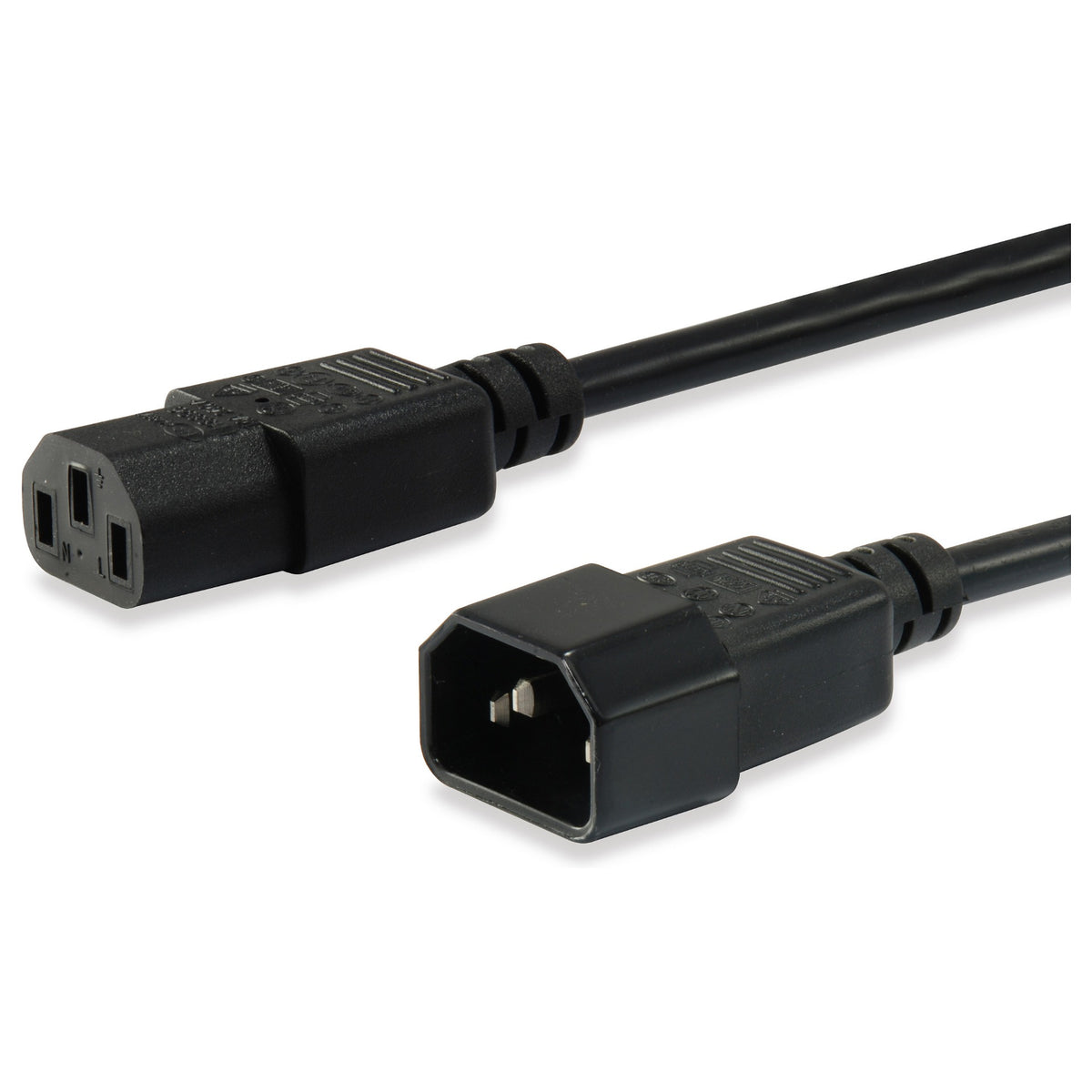 Equip Kaltgeräteverl.-Kabel IEC C14 -> IEC C13 St/Bu 1.80m Polybeutel
