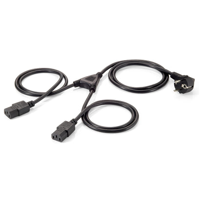 Equip Y-Netzanschlusskabel Schuko -> 2x IEC C13 St/Bu