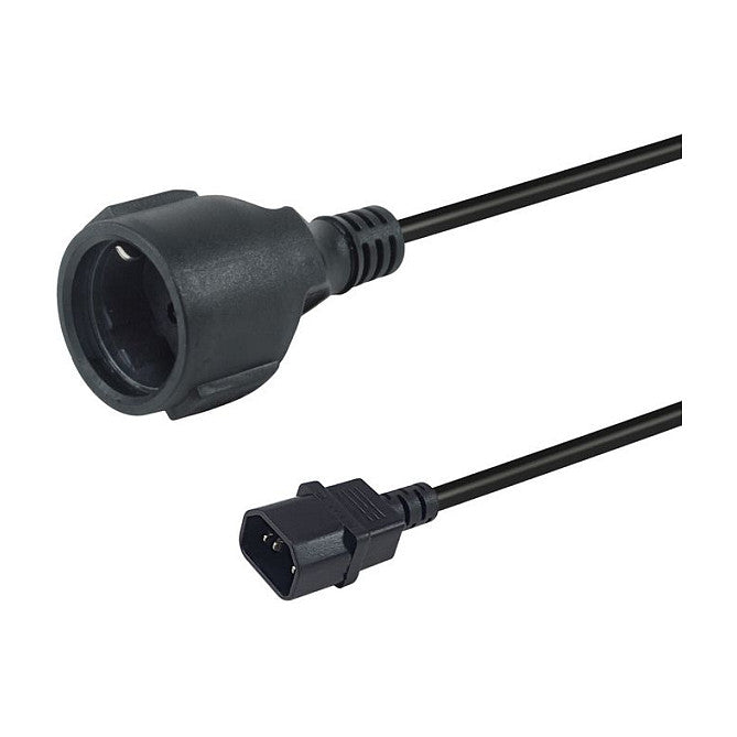 Equip Netzkabel Anschl. C14 -> CEE7/3 0.25m schwarz
