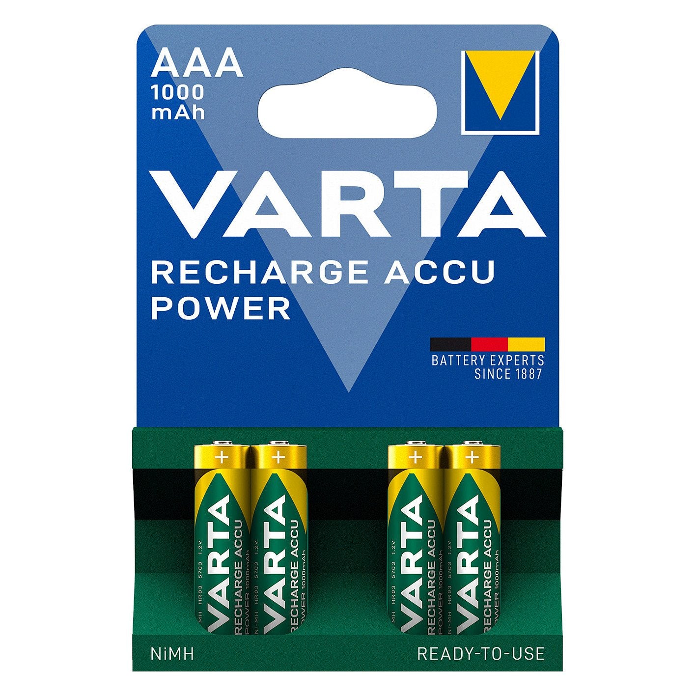 Akku AAA 1.2V (HR03) *Varta* Recharge Accu - 4er-Pack