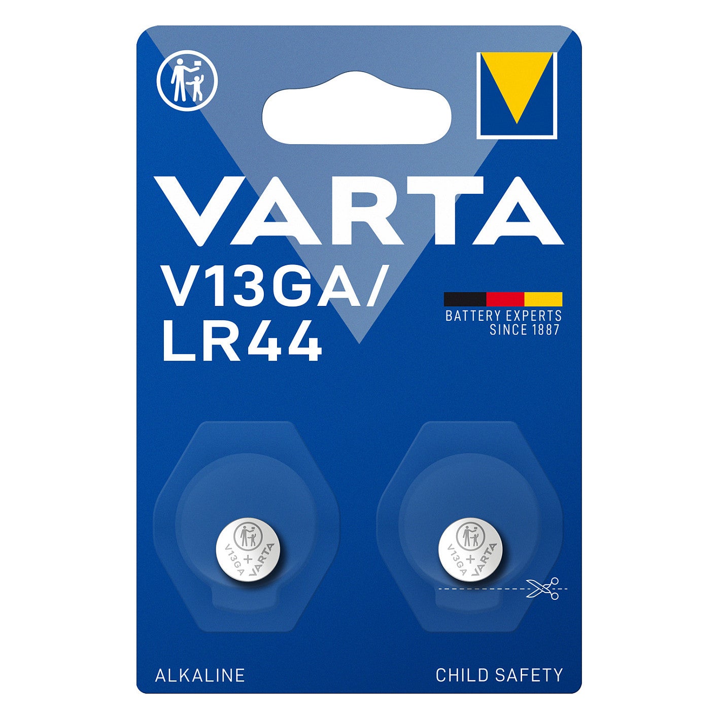 Batterie Knopfzelle V13GA (LR44) 1.55V *Varta* 2-Pack