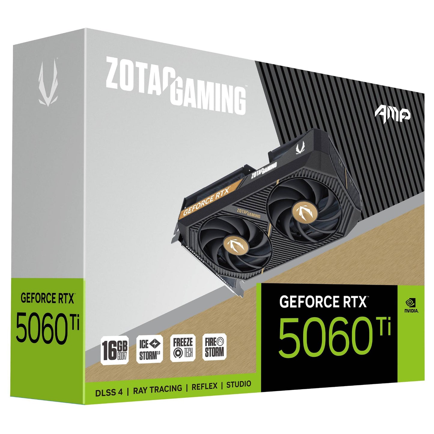 RTX 5060 TI 16GB Zotac AMP GDDR7 HDMI 3 Fan