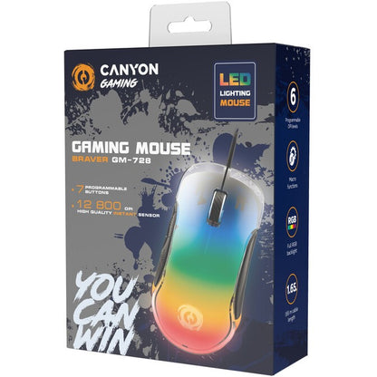 Canyon Gaming Mouse Braver GM-728 12800 DPI/RGB/7 Keys bk retail
