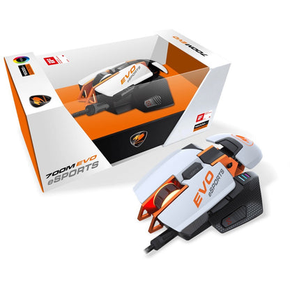 COUGAR Gaming Maus 700M EVO eSports.Kabel.Weiß/Schwarz