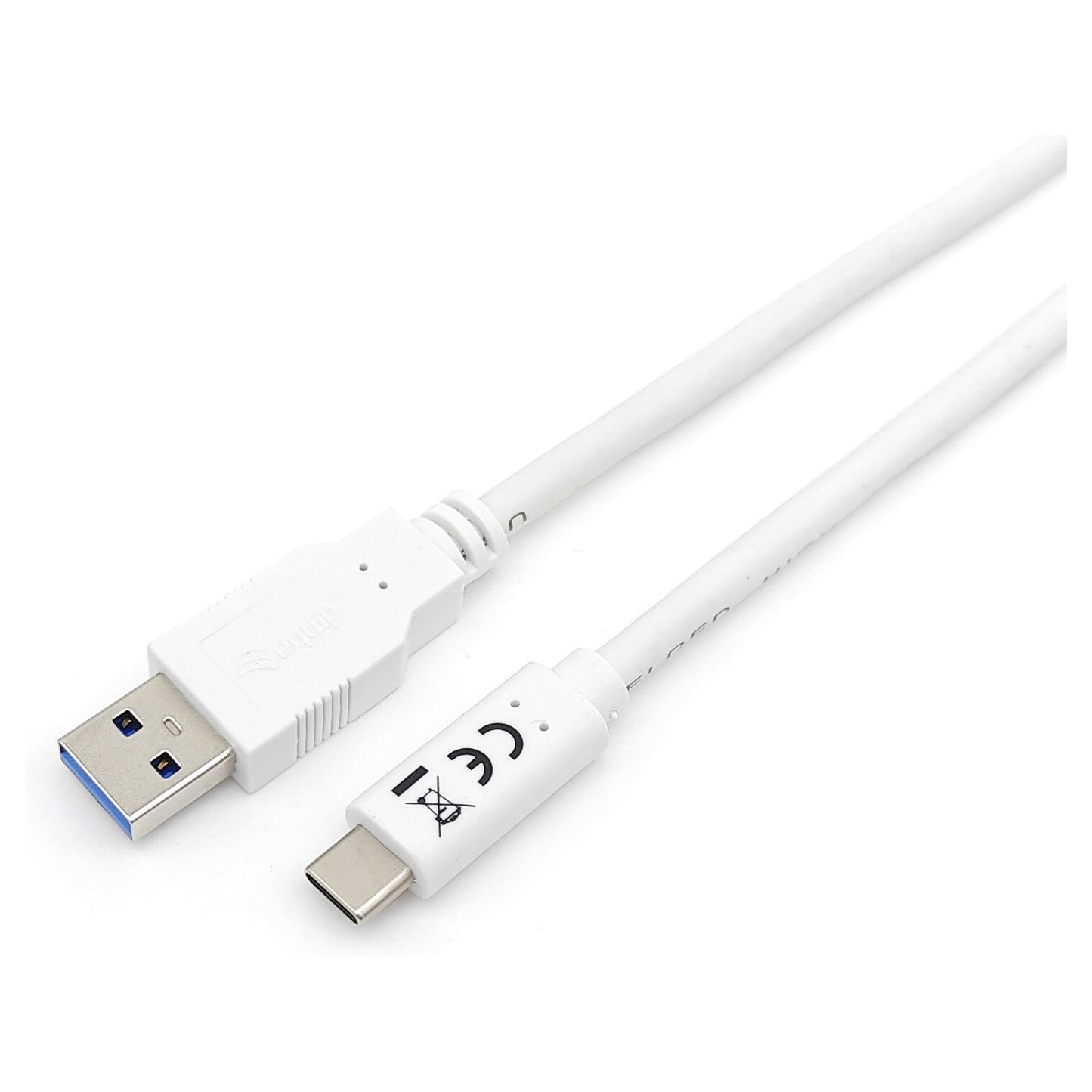 Equip Kabel USB-A 3.2 -> C St/St 1.00m 3A/20V ws