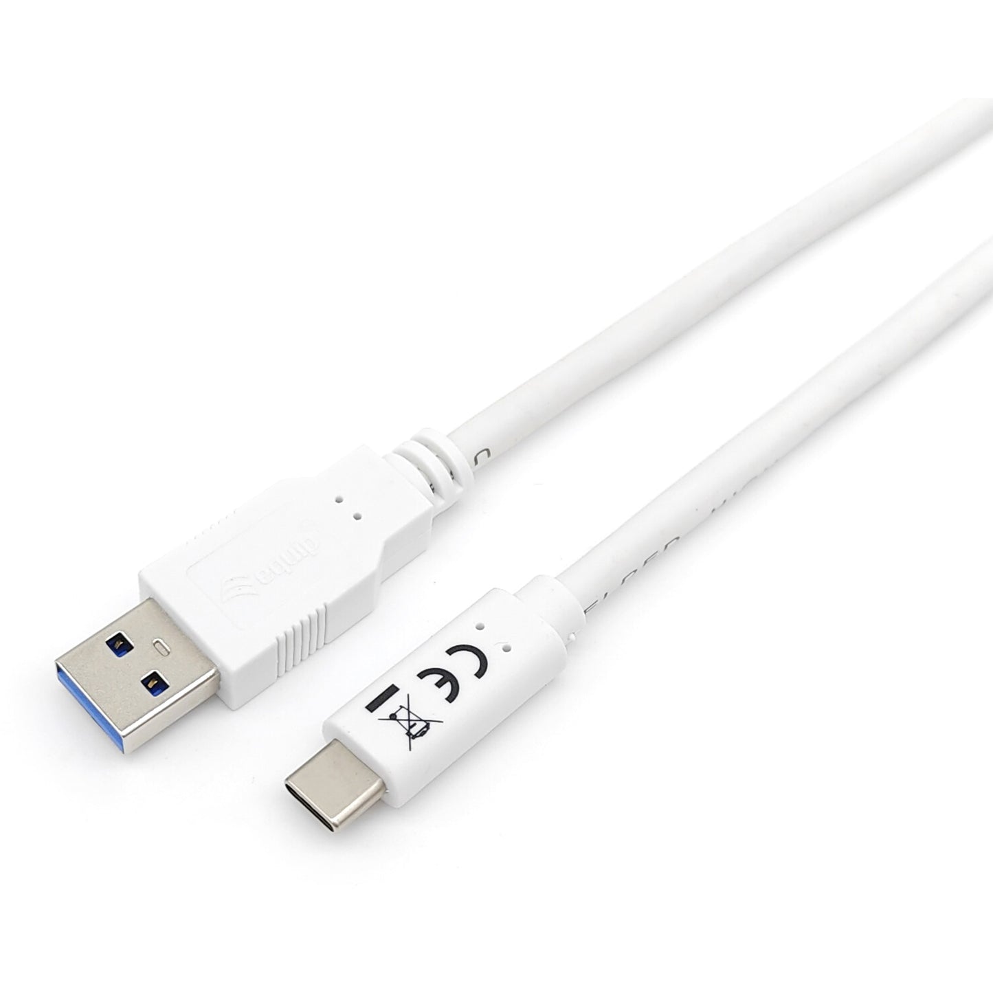 Equip Kabel USB-A 3.2 -> C St/St 2.00m 3A/20V ws