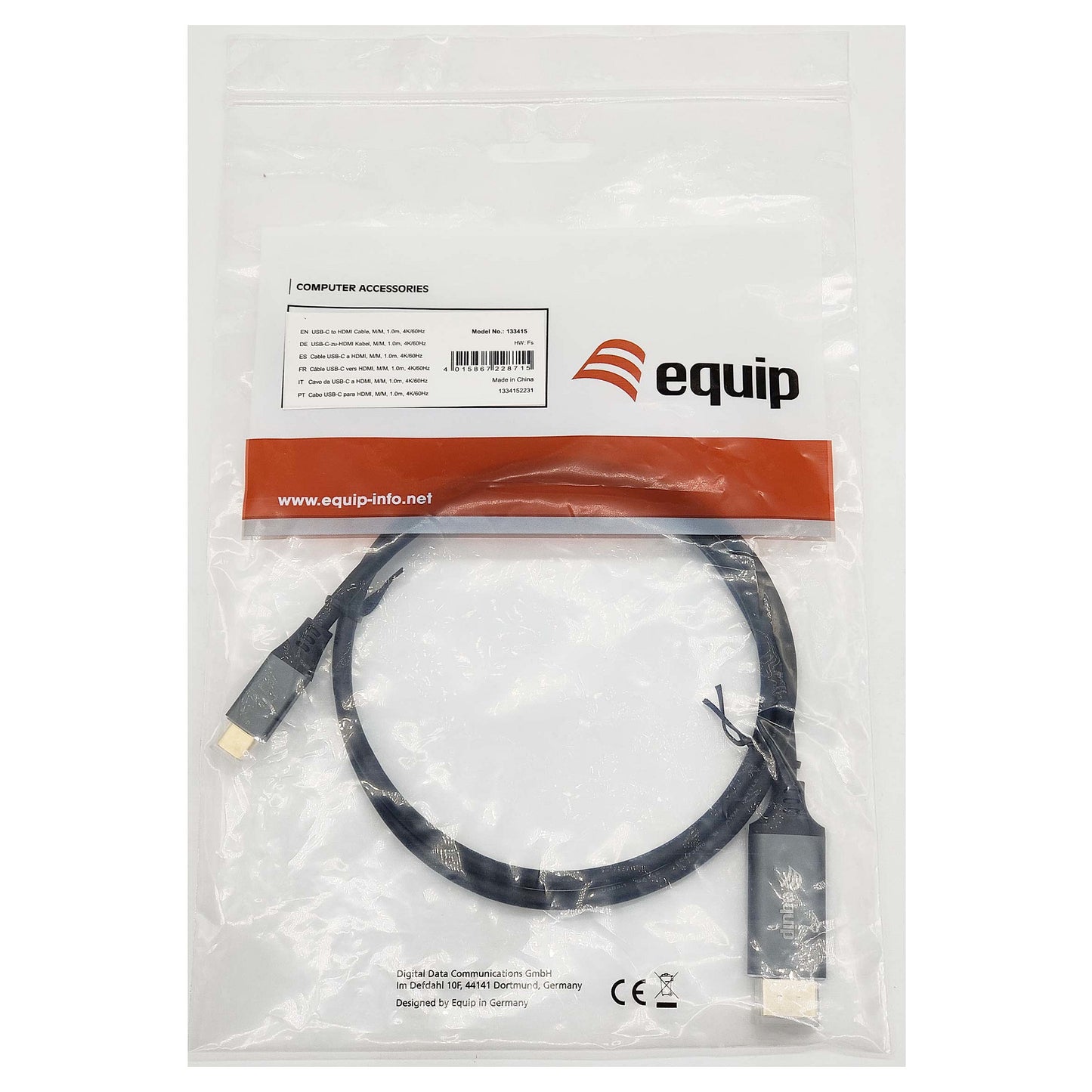Equip Adapter USB-C -> HDMI 4K60Hz 1.00m sw