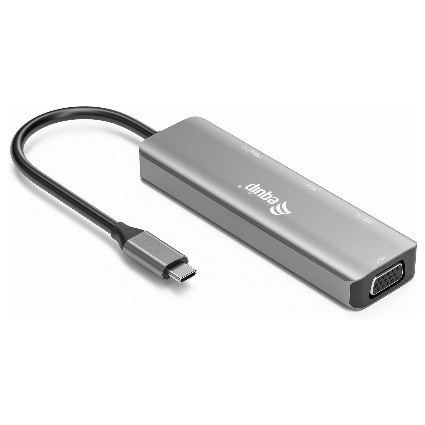 Equip Adapter USB-C -> HDMI/DisplayPort/VGA 4K/1080P/60Hz gr