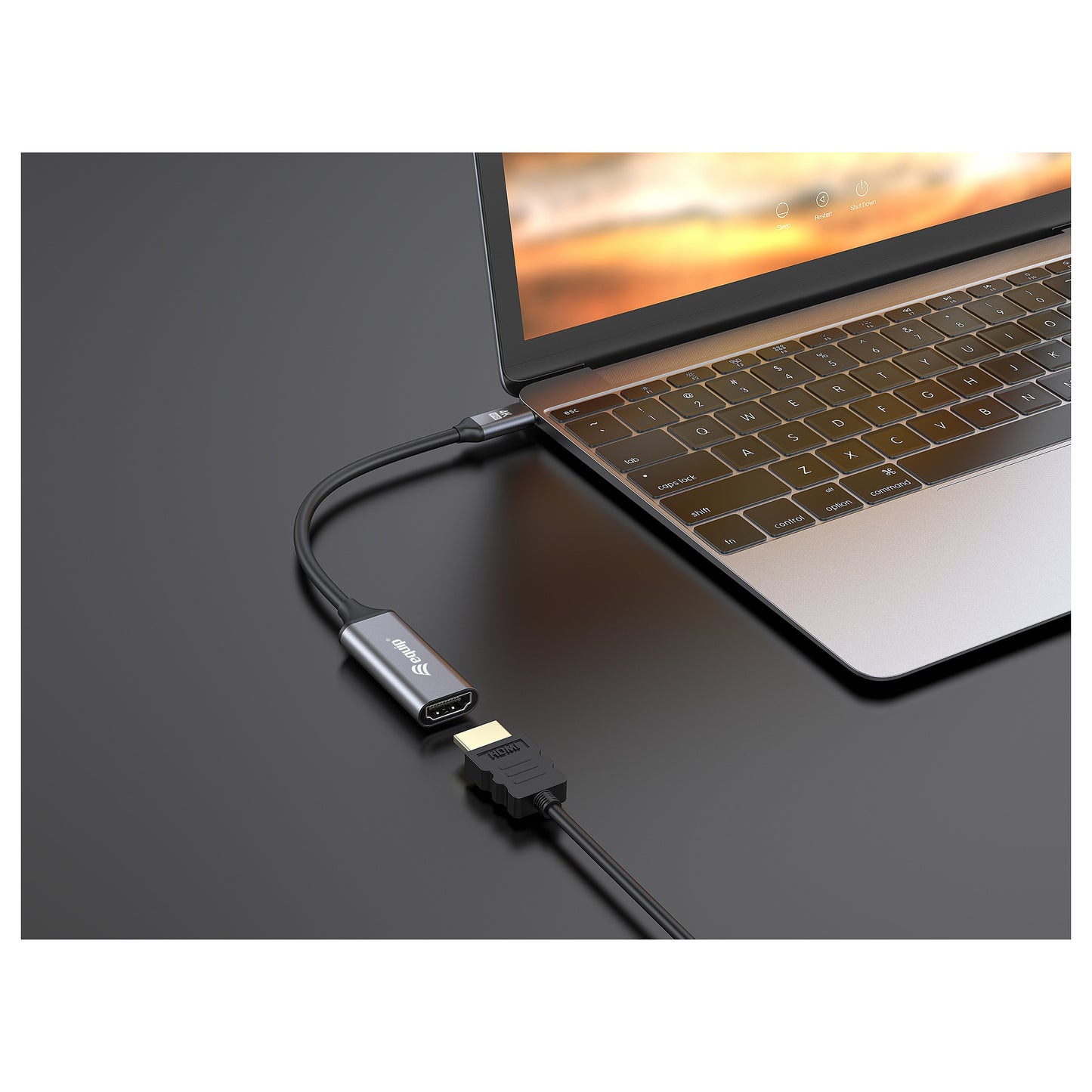 Equip Adapter USB-C -> HDMI 2.0 4K60Hz 0.15m gr