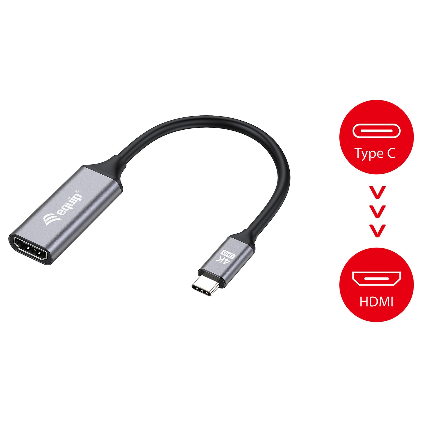 Equip Adapter USB-C -> HDMI 2.0 4K60Hz 0.15m gr