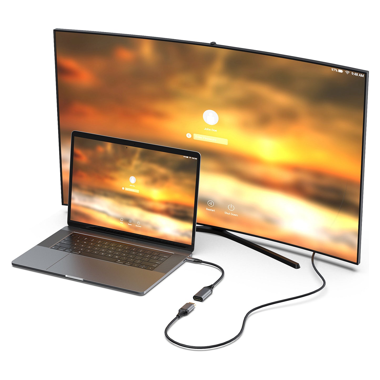 Equip Adapter USB-C -> DisplayPort 1.4 8K60Hz 0.15m gr