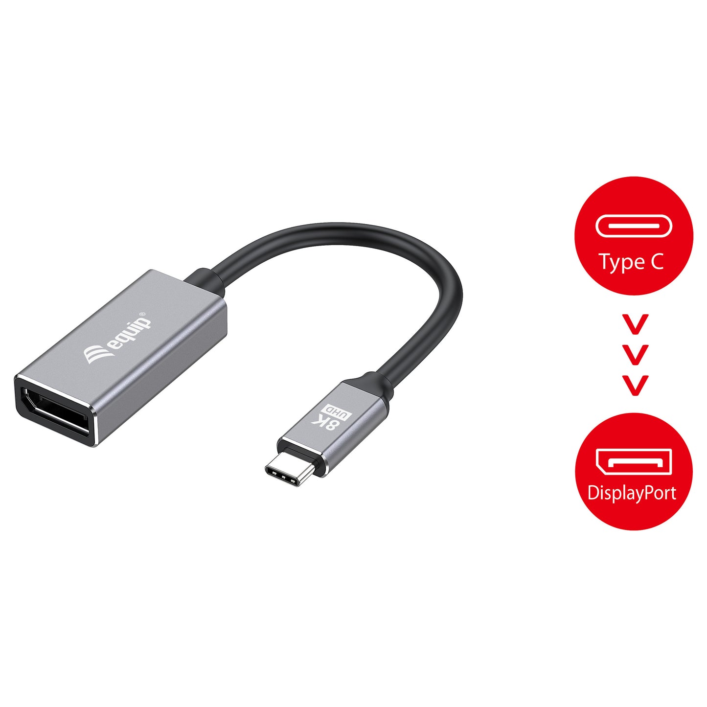 Equip Adapter USB-C -> DisplayPort 1.4 8K60Hz 0.15m gr