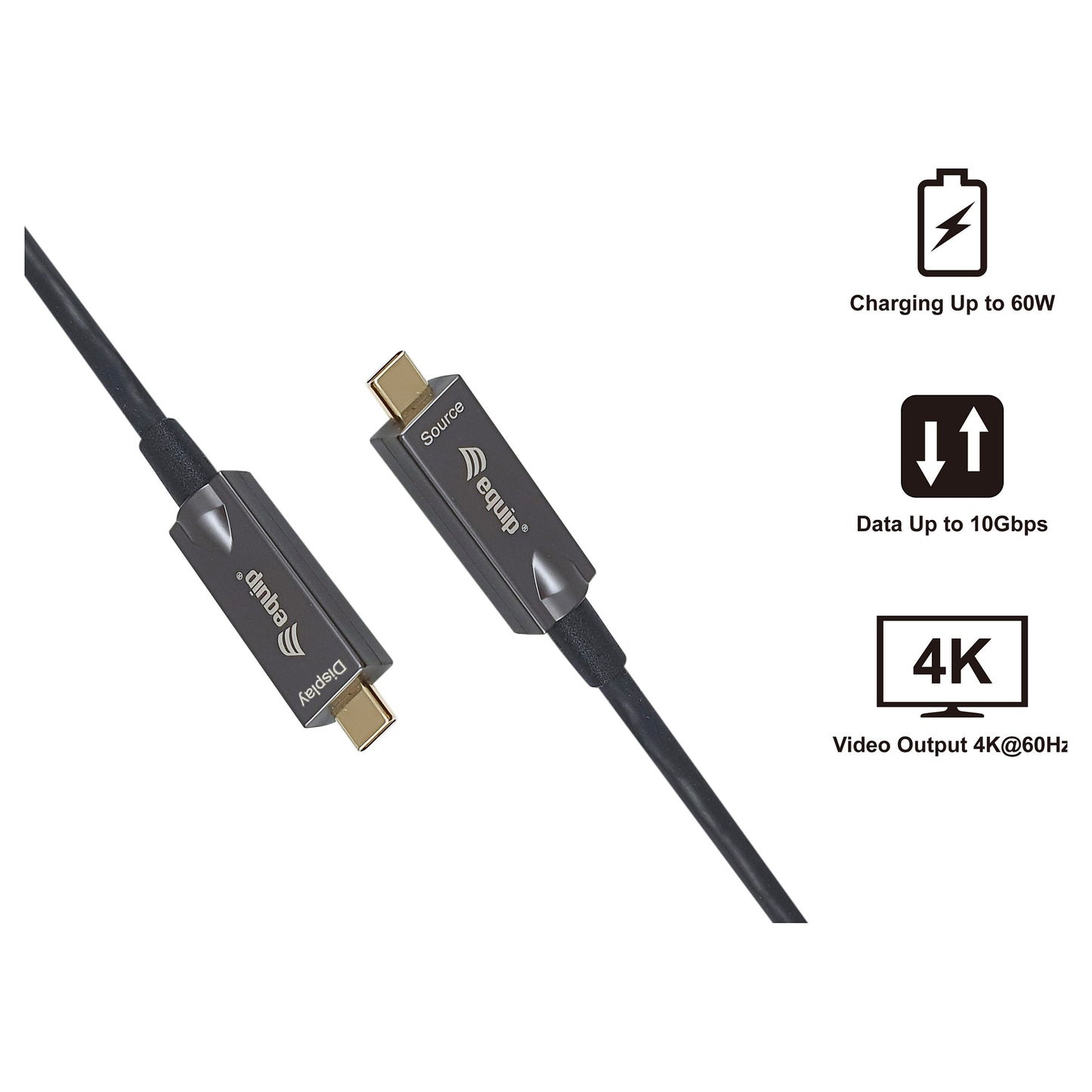 Equip Kabel USB-C 3.2 -> C St/St 5.00m 3A 4K/60Hz sw