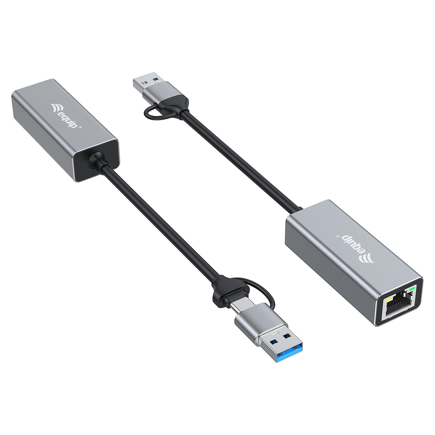 Equip Adapter USB-C -> RJ45 10/100/1000/2500 Mbps + USB-A