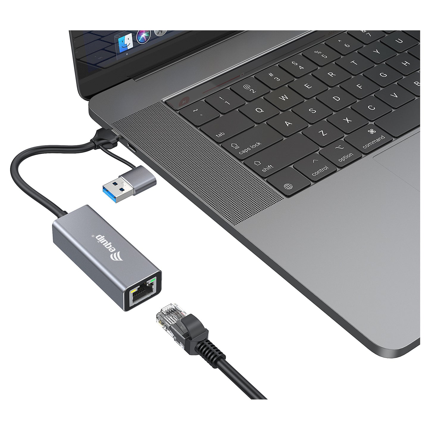 Equip Adapter USB-C -> RJ45 10/100/1000/2500 Mbps + USB-A