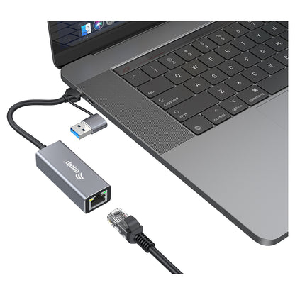 Equip Adapter USB-C -> RJ45 10/100/1000/2500 Mbps + USB-A