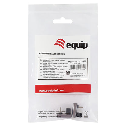 Equip Adapter USB 4.0 -> USB-C 40Gbps. 240W PD. 2er-Pack gr