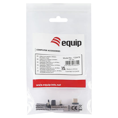 Equip Adapter USB 4.0 -> USB-C 40Gbps. 240W PD. 3er-Pack gr